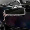 Lyxig blank bil bakre spegel täcker auto fodral speglar dekoration bling tillbehör för kvinna