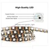 LED -strips DC5V WS2813 LED Pixel Strip Licht 5050 RGB 30/60/144 LED TAPE ZWART/WIT PCB Adresable Druppel Leverlichten Verlichting Hol DHVZT