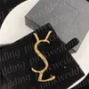 Letter Pins Women Wedding Brooch Luxury Print Gold Pins Fashion Men Party Brooches Christmas Gift with Box