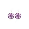 Dangle Chandelier Design Rose Wood Drop Earrings Boho Flower Dangle Earring For Women Lady Girls Fashion Statement Jewelry Christm Dhcf8