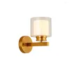 Wandlampen moderne gouden led -lamp glazen lichten voor huisdecor woonkamer slaapkamer badkamer spiegel verlichtingsarmaturen sconce art deco