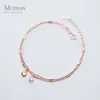 Bracciale catena Modan Fashion Shiny Cz Stars Love Hearts Argento sterling 925 per le donne Regalo di fidanzamento di nozze di lusso Gioielleria raffinata