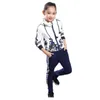 Ensembles de vêtements Ensemble de vêtements pour filles Veste Floral Zipper Sweat à capuche pour enfants Pantalon Survêtement pour costume de sport Printemps 221130