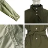 Женская паутная парка Малина весенняя модная модная стойка для модного стойка твердый галстук простые хлопковые куртки женщины 221201
