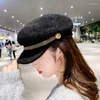 Береты для женщин в Южной Корее осень и зимние шляпы восьмиугольные кепки в японском стиле