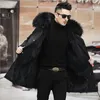 Vestes pour hommes Vêtements d'hiver Parka Doublure en vison Manteau de fourrure amovible Long sous le genou Pardessus Manteaux hommes veste 221130