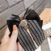 Brooches Korean Fashion Stripe Ribbon Bow Brooch Crystal Fabirc Pins And Luxury Wedding Dress Badge Gift For Women Accessories