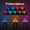 Essential Oils Diffusers REUP Flame Aroma Diffuser Air Humidifier Ultrasonic Cool Mist Maker Fogger LED Oil Jellyfish Difusor Fragrance Home 221201