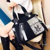 Bolsos de noche Bolso de cuero para mujer Moda Negro Mensajero grande Bolso de hombro femenino Gran capacidad Tote Sac A Main