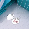 Designer peach heart necklace bracelet OT buckle ladies stainless steel couple pendant neck luxury jewelry Valentine's Day gift with box