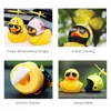 Car Decorations Duck With Helmet Propeller Rubber Cool Glasses for Styling Bike or Motorcycle Decoration Toy9907409