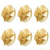 Napkin Rings Leaves Mouth Cloth Rings Eco Friendly Napkin Ring Alloy Napkins Buckle Gold Color Selling 4 6Lr J1 Drop Deliver Dhgarden Dhbis