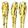 Damen-Trainingsanzüge, Damen-Trainingsanzug mit Batikdruck, 2-teiliges Outfit, weibliches Sommer-Frühlings-Hosen-Set
