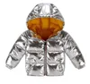 Abrigo de plumón Chaqueta de invierno para niños para niños niñas plata oro negro Niños Casual con capucha Ropa de bebé Outwear Parka Chaqueta traje de nieve 221130