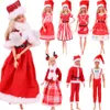 Кукла Аксессуары с одеждой рождественское платье игрушки Дерево Санта -Клаус на 11 8 -дюймовых 30 см Кена Кенская Девушка День рождения 221130