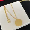 Luxury Design Necklace 18K Gold Plated Stainless Steel Fashion Women's Necklace Pendant Wedding Jewelry Accessories X223123 246C