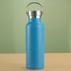 20oz stainless steel sport water bottle with metal lid double wall keep warm drinking kettle outdoor gym cold bottles wholesale