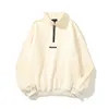 Trendy Designer essential Men's Casual Half-zip Sweatshirt Multi Thread Back Printed Half Zip New Plush Sweater Trend