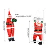 Christmas Decorations Christmas Pendant Ladder Rope Climbing Santa Claus Hanging Doll Xmas Tree Decor 221130