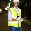 Reflective vest High Visibility Reflective Vest Night Riding Jacket Clothing Hi Vis Workwear Construction Work Safety Vest Men Summer Vest