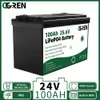 12V 24V 100Ah 200Ah LiFePO4 Batterie Lithium Fer Phosphate Batterie Rechargeable Intégrée BMS pour RV EV Système d'alimentation solaire Maison