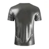 Men's T Shirts Men Shorts 2022 Eurocode Summer Short Sleeve Glossy T-shirt Fashion Trend Tyrant Gold Top