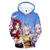 Herrtröjor högkvalitativa streetwear honkai påverkar 3 fleece hoody yae sakura kawaii kpop män/kvinnor hoodie tröja höst vinter toppar