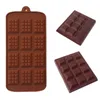 DIY Silicone Mold 12 Even Chocolate Fondant Molds Candy Bar Mould Cake Decoration Tools Kitchen Baking tool