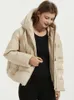 Femmes Vestes Aachoae Femmes Épais Chaud PU Faux Cuir Manteau Rembourré Hiver Zipper À Capuche Veste Parka À Manches Longues Poches Survêtement Tops 221130