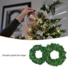 Flores decorativas verdes Garland de pinheiro artificial verde para a porta da frente Janela lareira Decoração de Natal U5O4