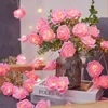 Battery Powered Foam Rose Flowers LED String Lights Valentine Day Wedding Christmas Garden Decoration 1.5M 10LED