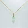 Pendentif Colliers 5pc À Facettes Bijoux Naturels Pierre Vert Cristal Quartz 2022 Or Point Fluorite Cadeaux Pour Les Femmes