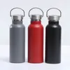 20oz stainless steel sport water bottle with metal lid double wall keep warm drinking kettle outdoor gym cold bottles wholesale