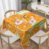 Table Cloth Watercolor Oranges Tablecloth Flower Leaf Print Custom Protector Cover Polyester Buffet Modern