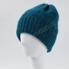 Chapeau d'hiver en fourrure de lapin pour femmes, bonnet tricoté épais et chaud pour filles, style coréen, couleur unie, à la mode