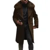 Herren Wolle Mischungen Model Mäntel Herbst Winter Britisch großer Streetwear -Mantelpelzkragen Männliche Woll -Outwear Strickjacke 221201