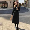 Trench da donna 2022 Addensare Parker Giacca a vento Cappotto invernale da donna Cappotto imbottito in cotone coreano Fodera lunga in lana sciolta