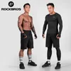 Men's Tracksuits ROCKBROS Tracksuit Gym Fitness Compression Sports Suit Clothes Running Jogging Sportwear Exercise Workout Tights 5 Pcs/Set 221201