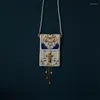 Bolsas para joyas, bolso Hanfu, bolso bordado doble, monedero, cadena de perlas de hadas de estilo chino Retro, versátil para uso diario