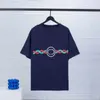 Erkek Tişörtler Tasarımcısı 2022 Yeni Koyu Mavi Firenze Kısa Knapıtlı Üst Son Gömlek Kadın ve Erkek EER9