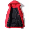 Kamizelki męskie zima kurtka z kapturem moda moda długa płaszcz męski Windorphood Waterproof Gruba ciepła marka odzieży Parka L221130