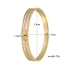 Armreif 2022 Luxus Einzigartiges Afrikanisches Armband Für Frauen Hochzeit Kubikzircon Kristall CZ Dubai Brautschmuck Weihnachtsgeschenk Weiblich