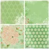 Emballage cadeau DIY Scrapbooking Kit 6inches Designer Spring Soft Green Patterned Paper Collection 24 Sheet Pads Background Papers Card Craft