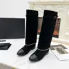 High Quality Knee Boots Designer CCity Leather High Boot Fashion Women Winter Booties Channel Sexy Warm Shoes gsdfd