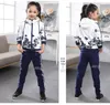 Ensembles de vêtements Ensemble de vêtements pour filles Veste Floral Zipper Sweat à capuche pour enfants Pantalon Survêtement pour costume de sport Printemps 221130