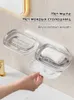 Soap Dishes Joybos Double Layer Dish Wall Mounted White Drain Holder Box Bathroom Water Sponge Accessories 221130