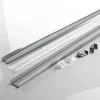 Perfil de aluminio empotrado barato para una tira LED con longitud de 200 cm y cubierta transparente de PC helada