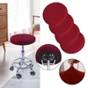 Housses de chaise 2 pièces tabouret de bar rond lavable polyester housse élastique pour