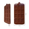 DIY Silicone Mold 12 Even Chocolate Fondant Molds Candy Bar Mould Cake Decoration Tools Kitchen Baking tool