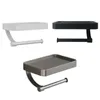Suportes de papel higi￪nico Ponto de alum￭nio cinza sem unhas Acess￳rios para banheiros montados na parede WC Decor Storage Shelf 221201